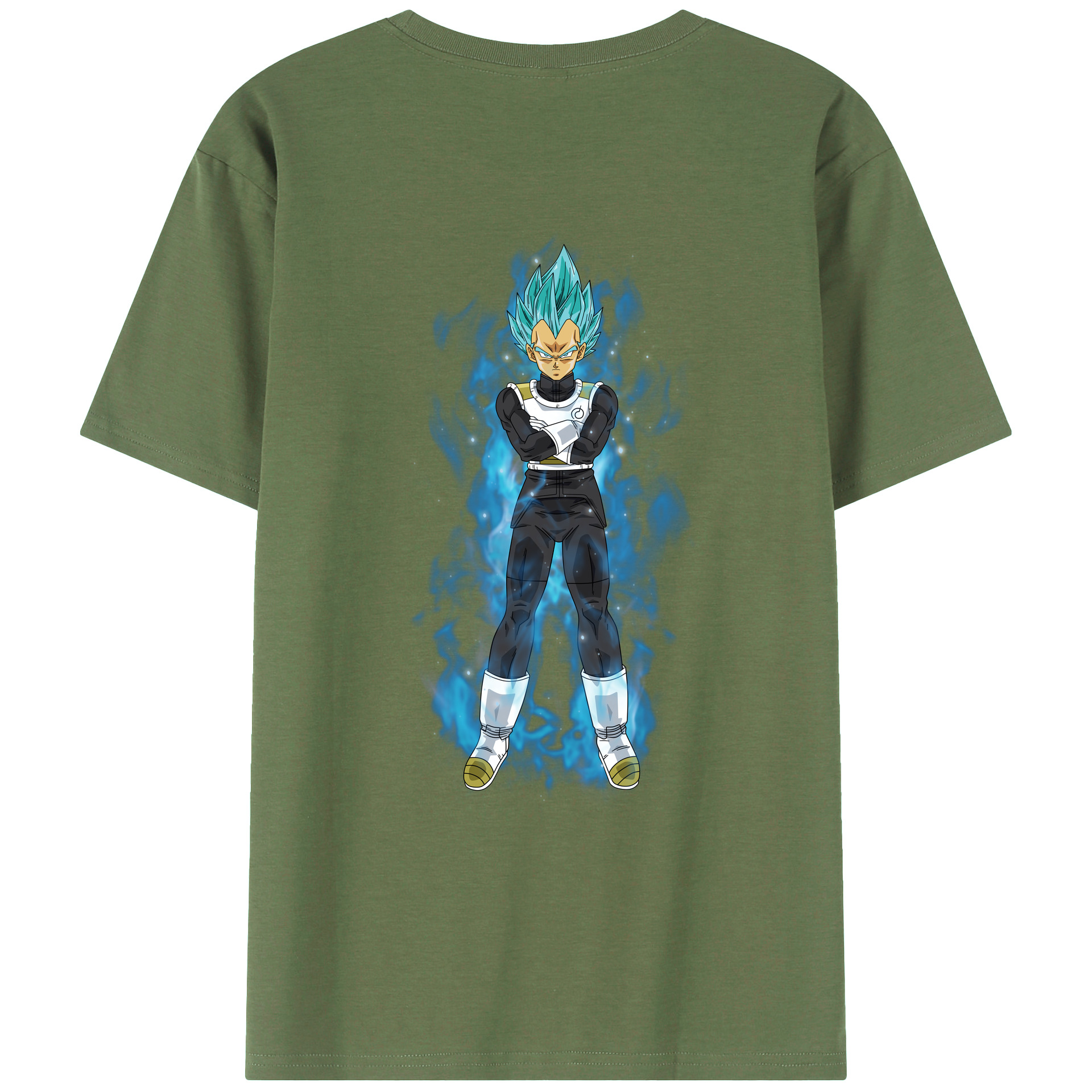 （画像用） ドラゴンボール ベジータ四世（Bejīta Yonsei）DRAGON BALL Vegeta IV 綿100％ メンズ半袖Tシャツ（バックプリント） 通気性